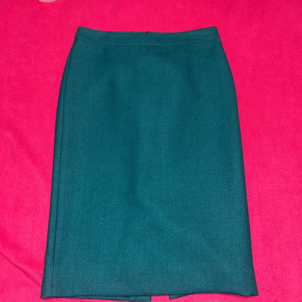 J. Crew Dark Teal Pencil Skirt
